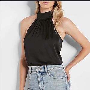 Express Halter Neck Ruched Top